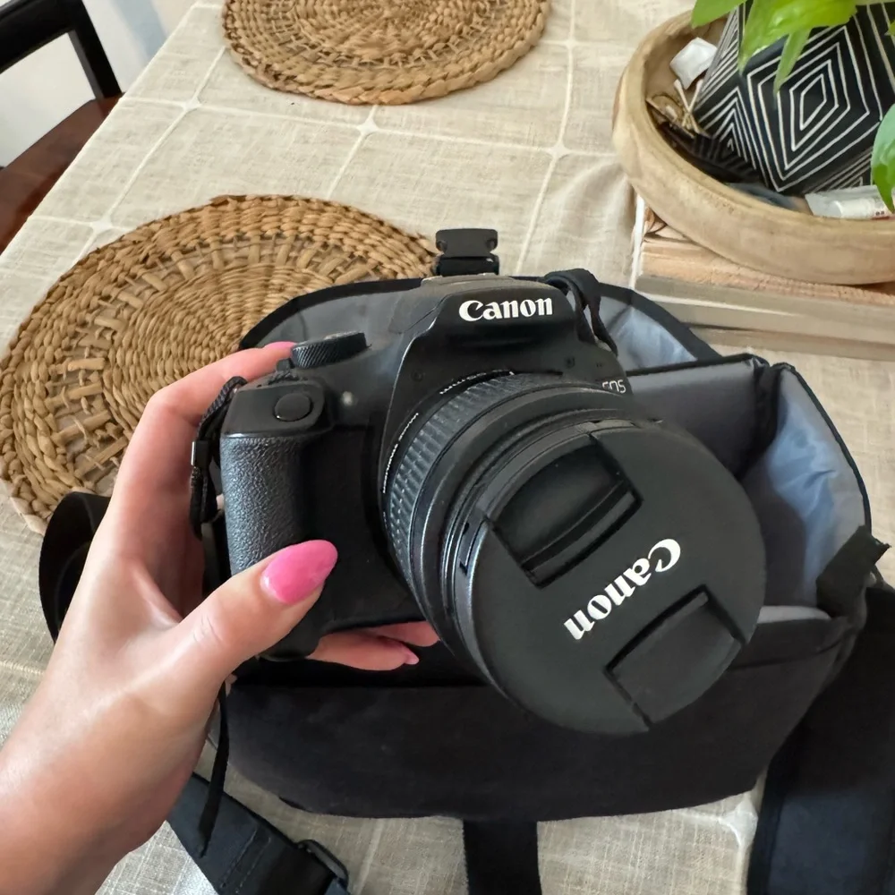 Canon Black Digital Camera with Zoom Lens (Not shown)